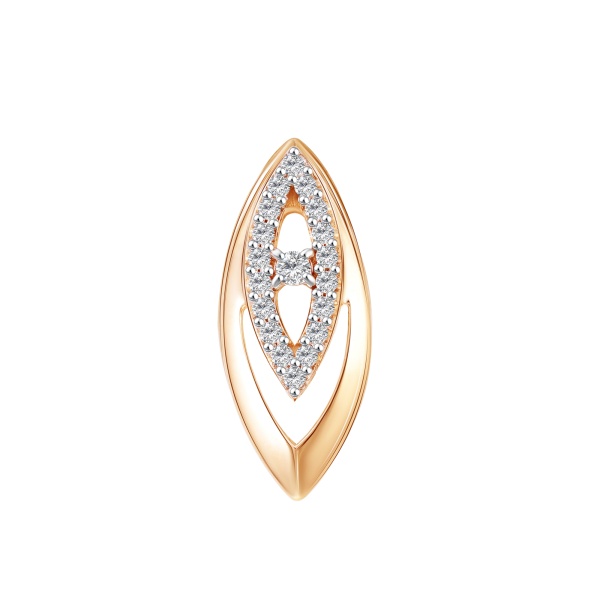 Подвеска из красного золота с фианитами