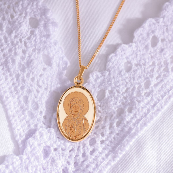 Иконка из красного золота «Святая Блаженная Матрона»