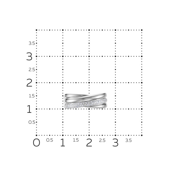 Кольцо из белого золота с бриллиантами