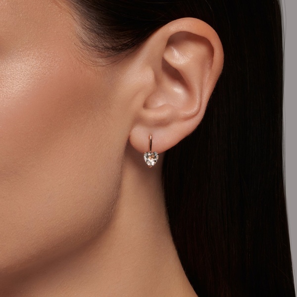 Серьги из красного золота с топазами