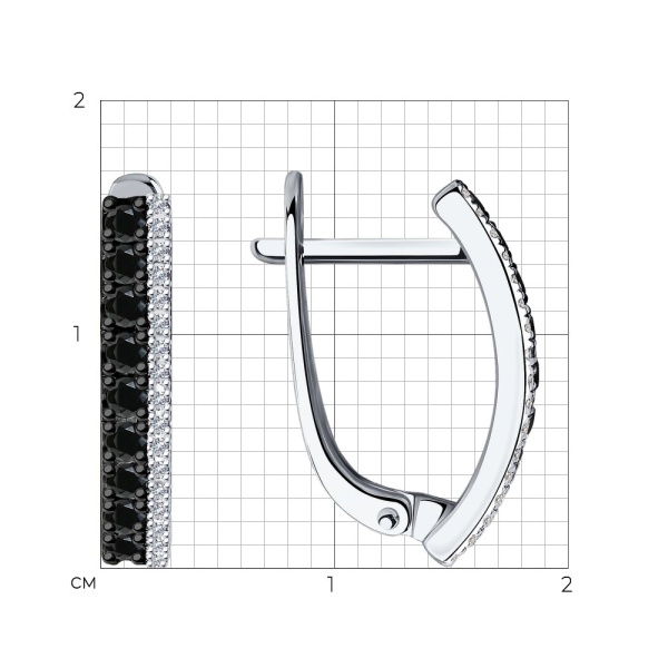Серьги из белого золота с бриллиантами