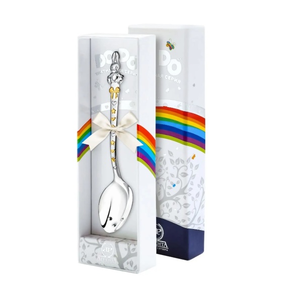 Ложка детская из серебра «Зайка»