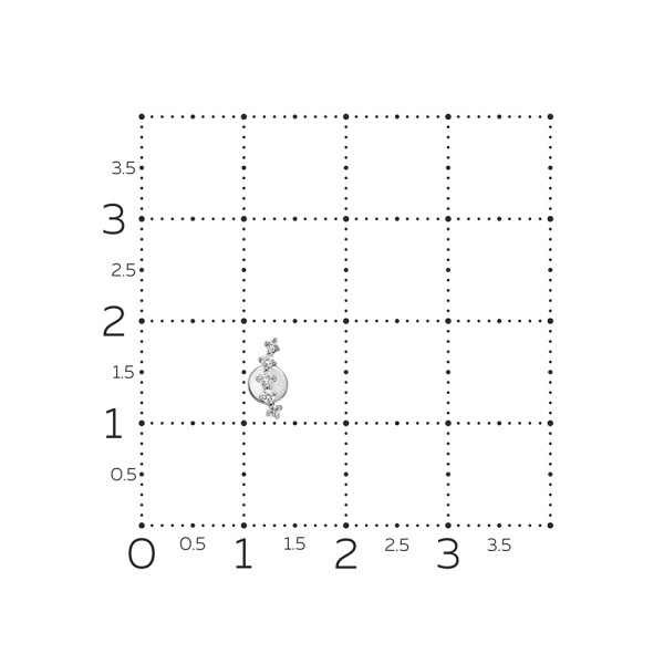 Пирсинг из белого золота с бриллиантами