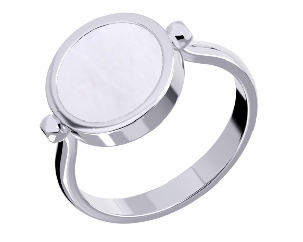 Кольцо из серебра с перламутром