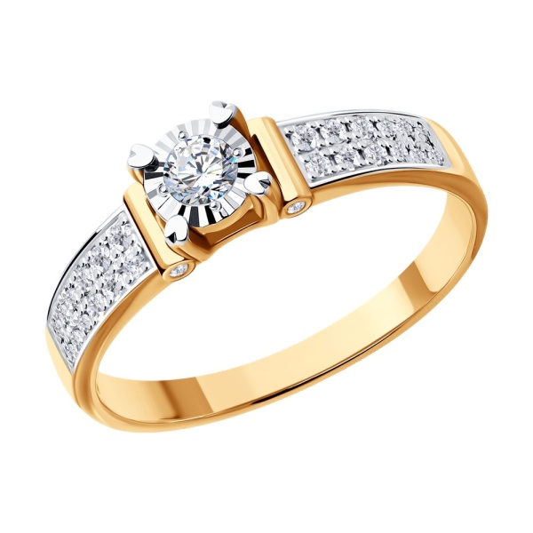 Кольцо из золота с бриллиантами