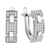 Серьги из серебра с фианитами