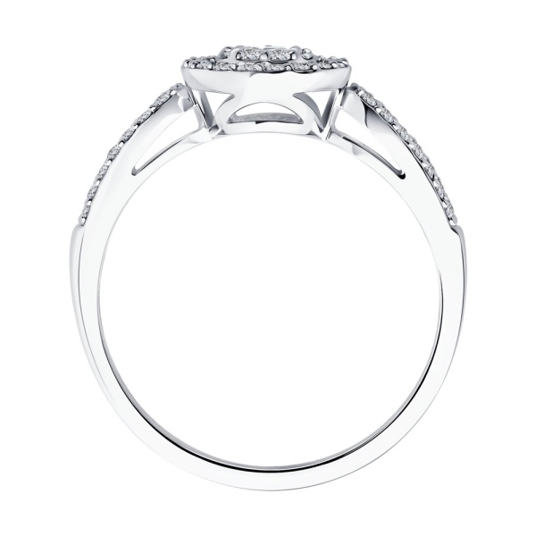 Кольцо из белого золота с бриллиантами