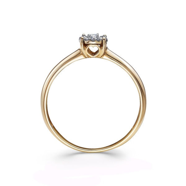 Кольцо из красного золота с бриллиантами