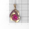 Подвеска из красного золота 585 пробы с рубином и фианитами
