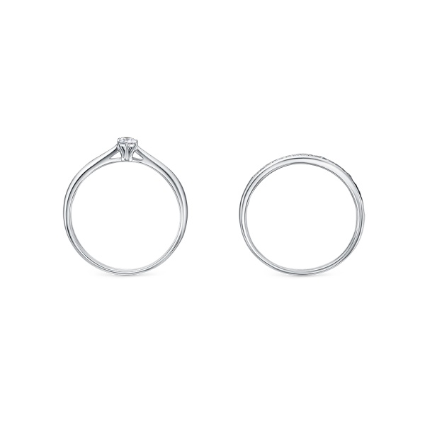 Кольцо из белого золота с бриллиантами