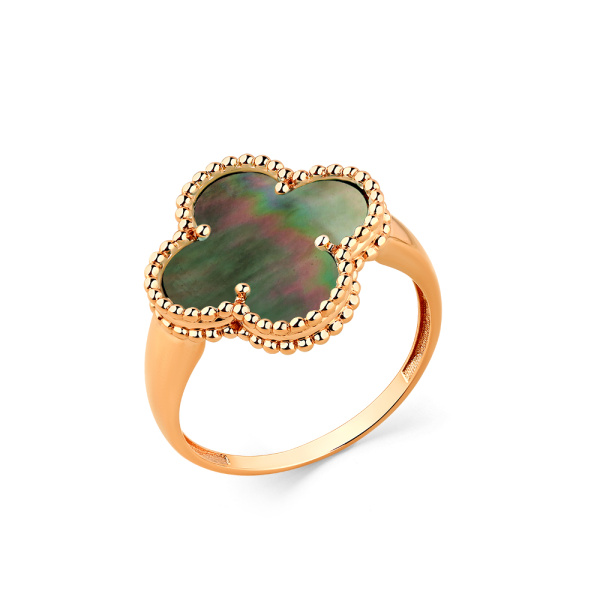 Кольцо из красного золота с перламутром