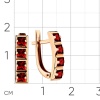 Серьги из красного золота с гранатами