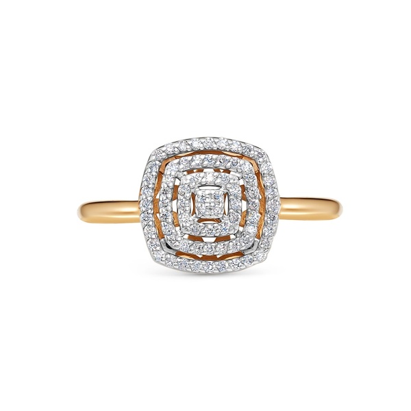 Кольцо из красного золота с бриллиантами