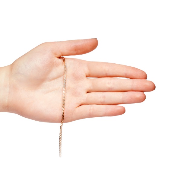 Цепь из красного золота 585, плетение «Ромб двойной»