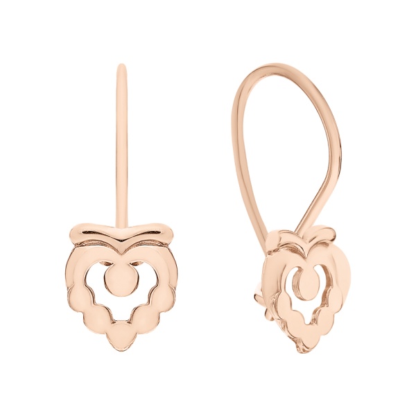 Серьги из красного золота 585 пробы