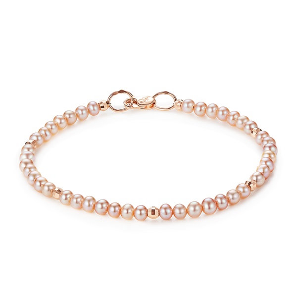 Браслет из красного золота с жемчугом