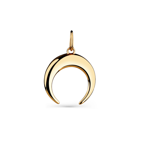 Подвеска-лунница из красного золота