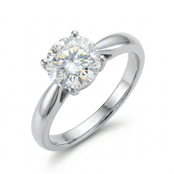 Кольцо из белого золота с бриллиантом