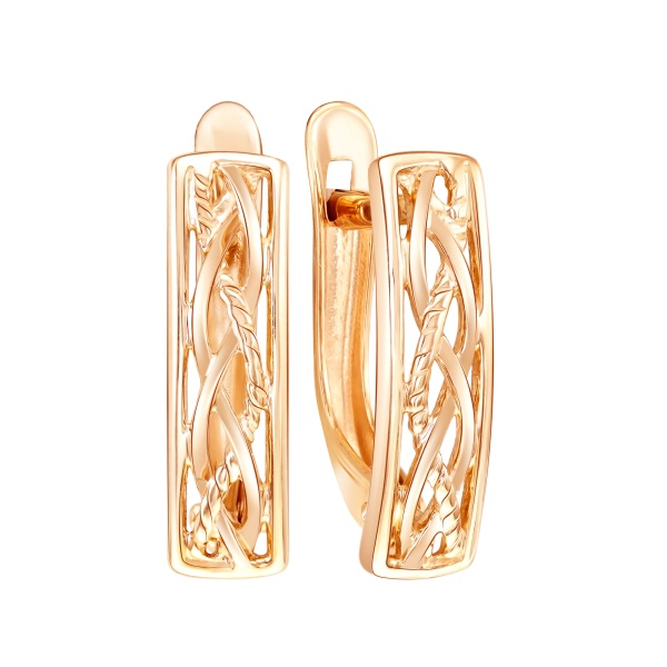 Серьги из красного золота