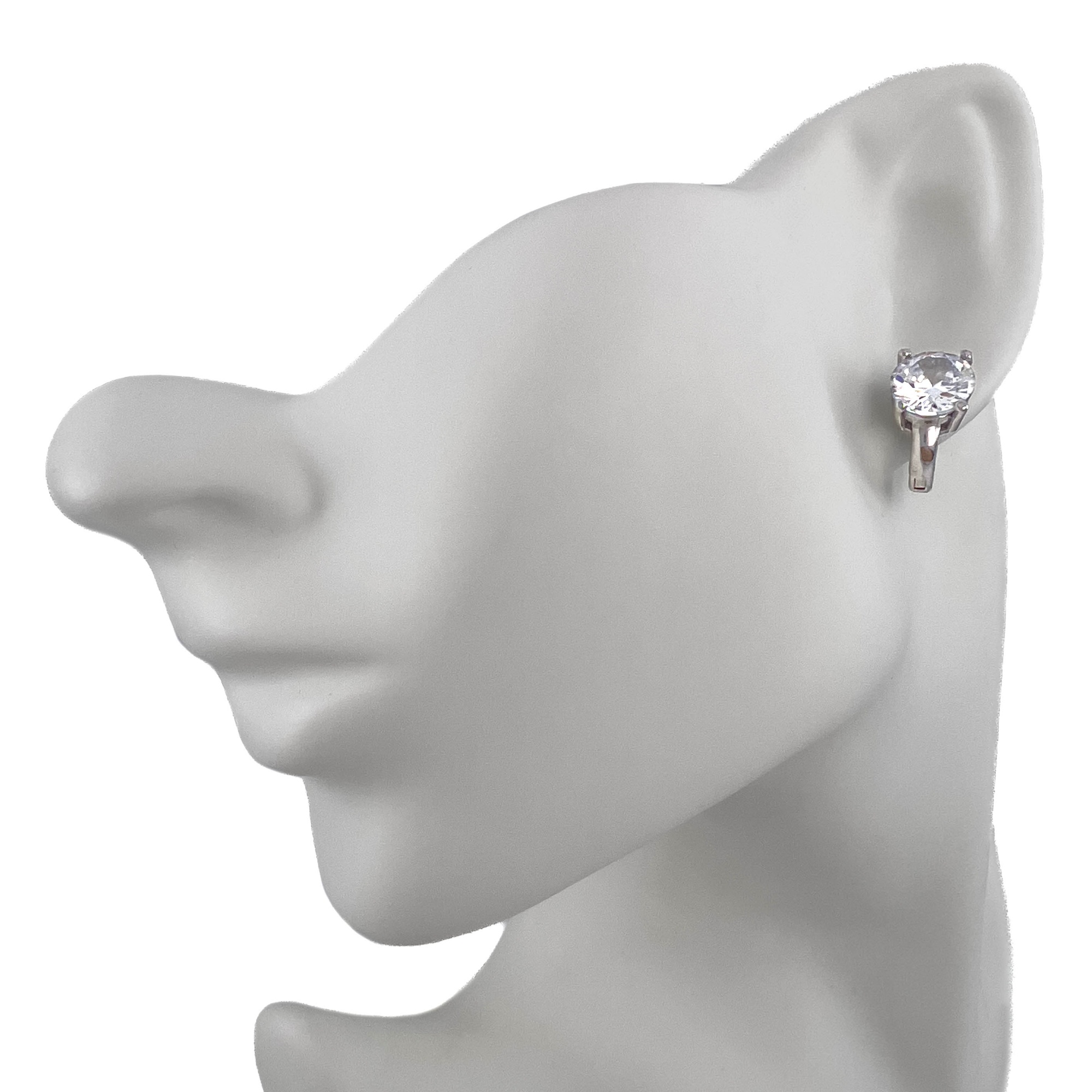 Серьги из серебра с фианитами