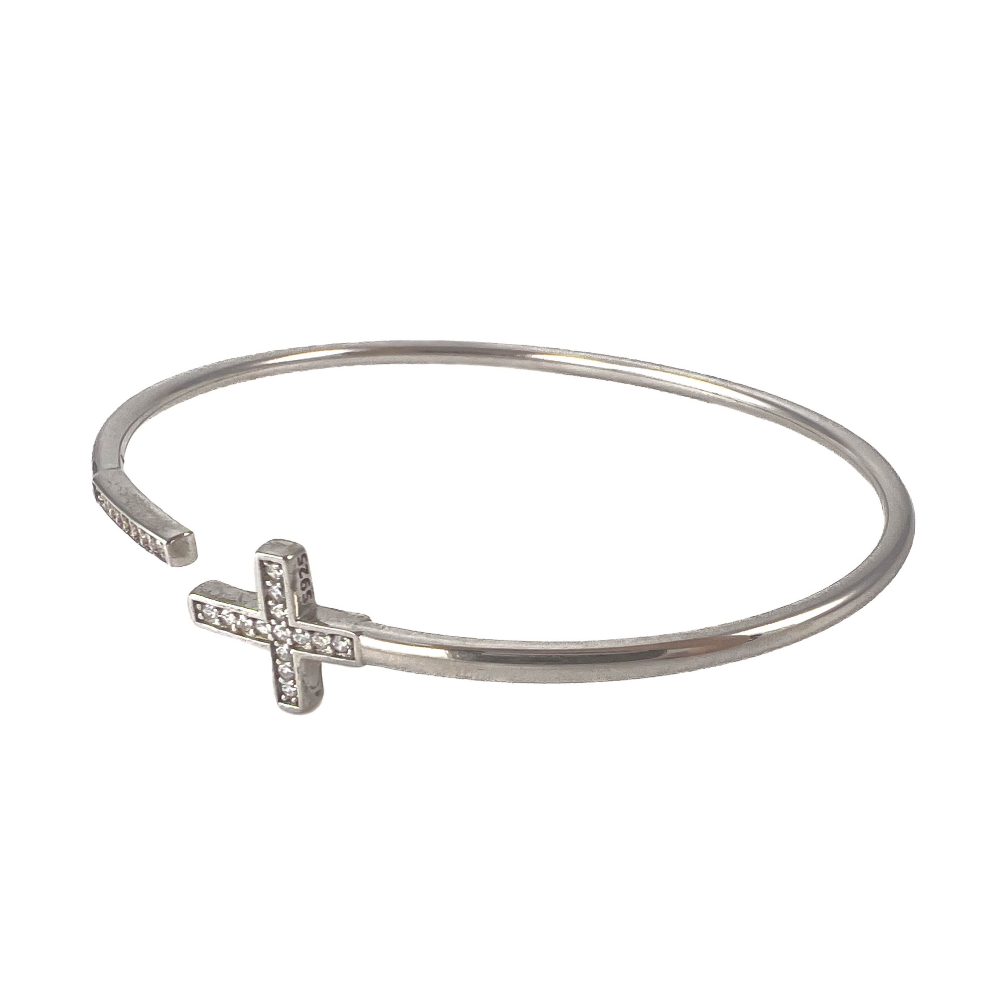 Браслет из серебра с цирконами