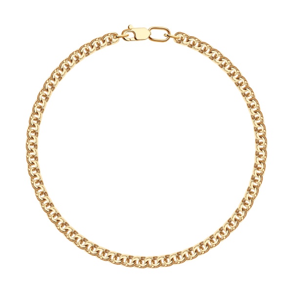 Браслет из красного золота, плетение «Бисмарк»