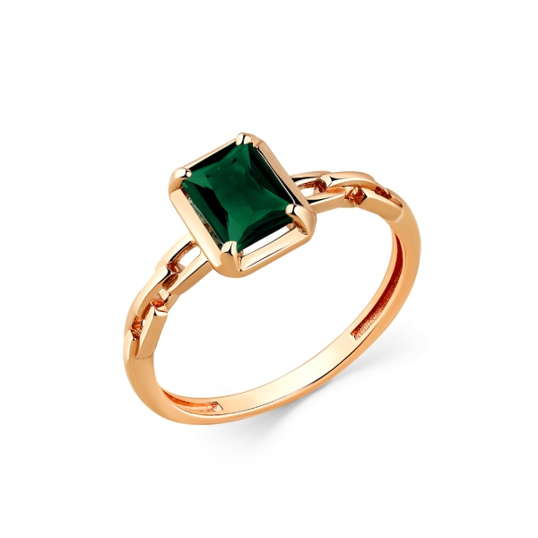 Кольцо из красного золота с турмалином