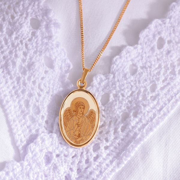 Иконка из красного золота «Ангел Хранитель»