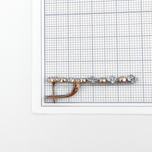 Серьги из золота с фианитами