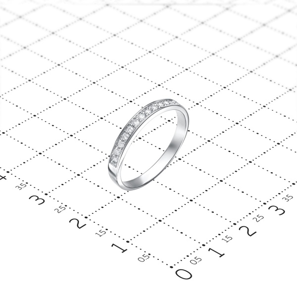 Кольцо из белого золота с бриллиантами