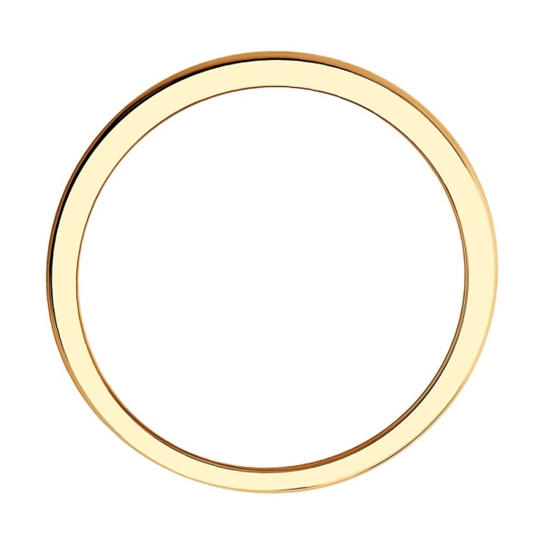 Кольцо из красного золота с фианитами