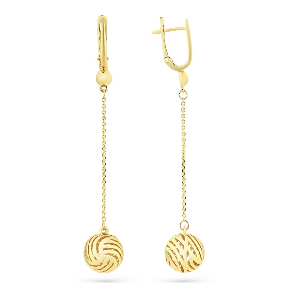 Серьги из желтого золота 585 пробы