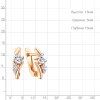 Серьги из красного золота 585 пробы с фианитами