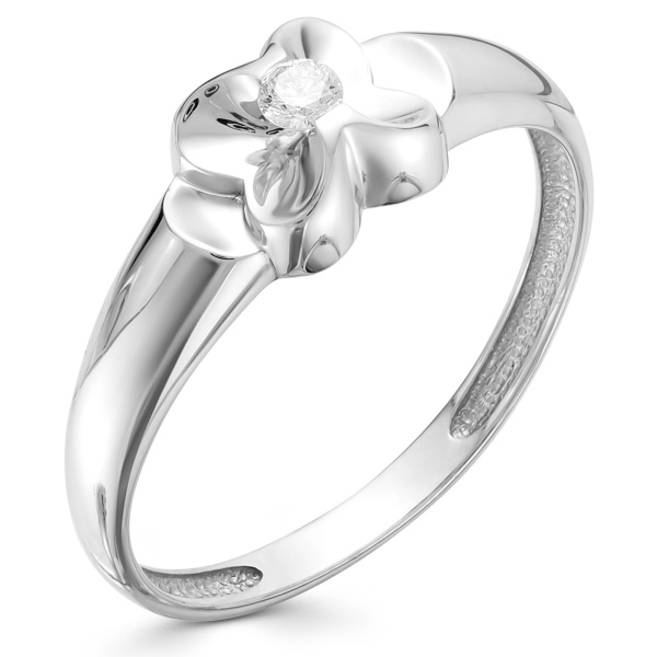 Кольцо из белого золота с бриллиантами