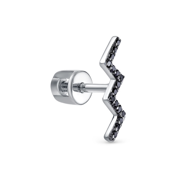 Моносерьга из белого золота с бриллиантами