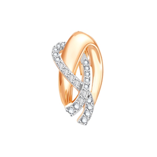 Подвеска из красного золота с фианитами