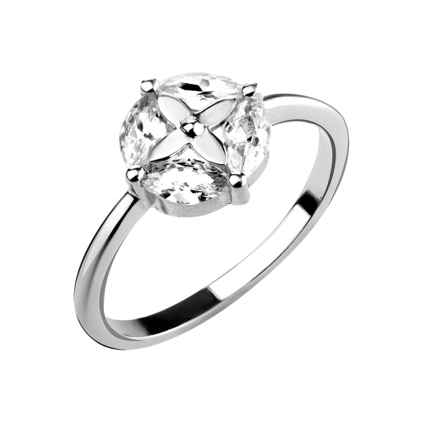 Кольцо из серебра с кубическим цирконием