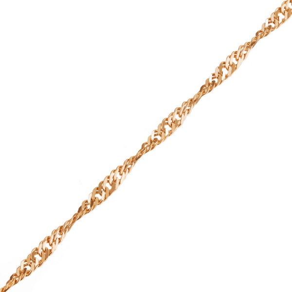 Цепь из красного золота 585, плетение «Сингапур»