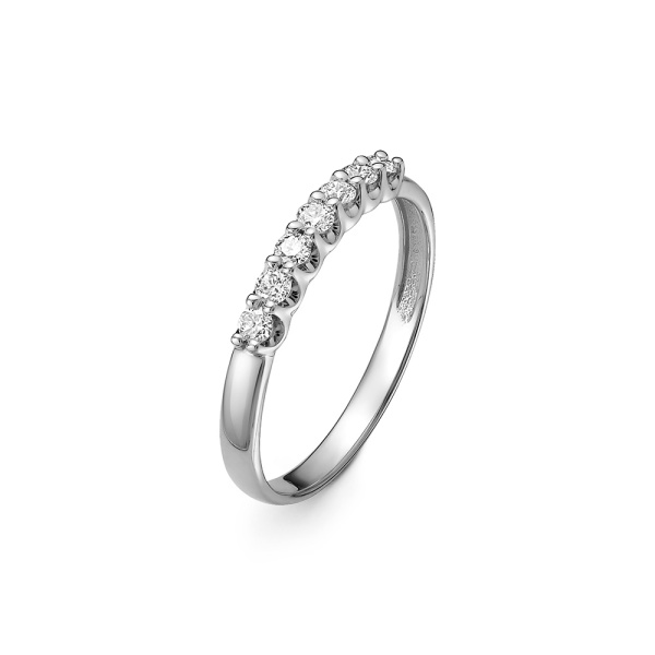 Кольцо из белого золота с бриллиантами