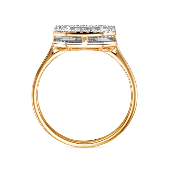 Кольцо из красного золота с бриллиантами