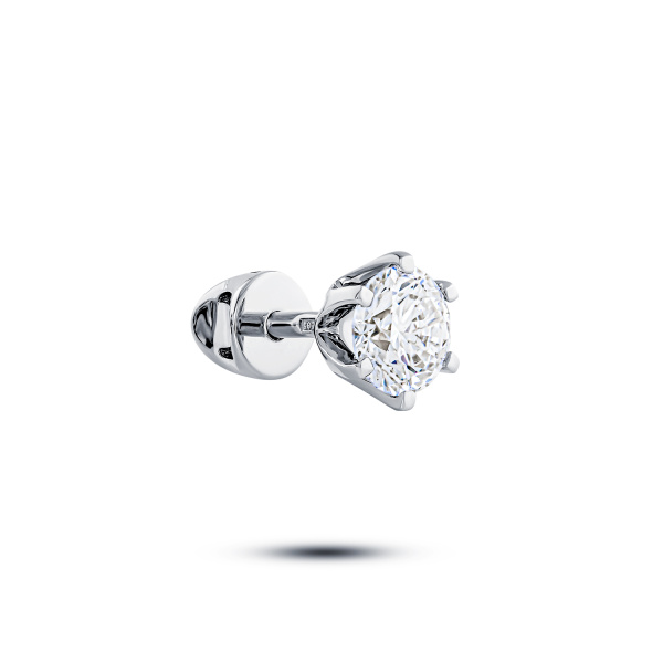 Моносерьга из белого золота с бриллиантом