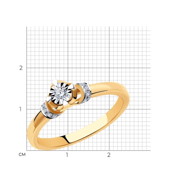 Кольцо из золота с бриллиантами