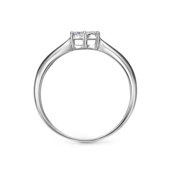 Кольцо из белого золота с бриллиантами