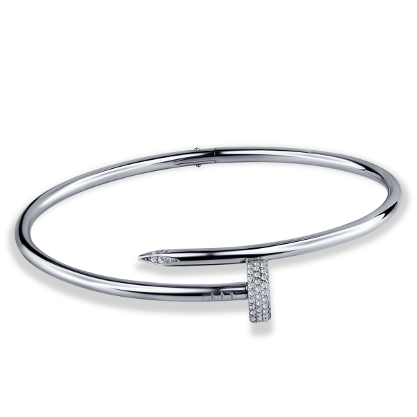 Браслет из серебра с фианитами