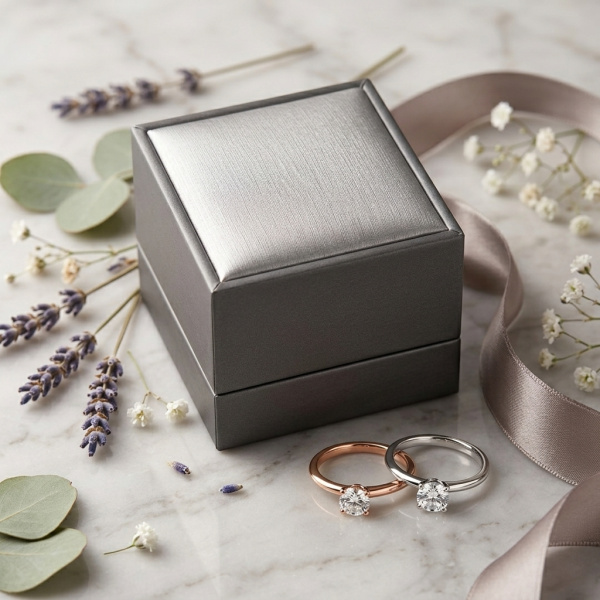 Серьги пусеты из красного золота с бриллиантами