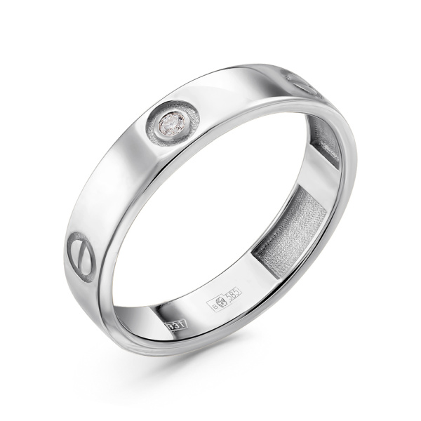 Кольцо из белого золота с бриллиантом