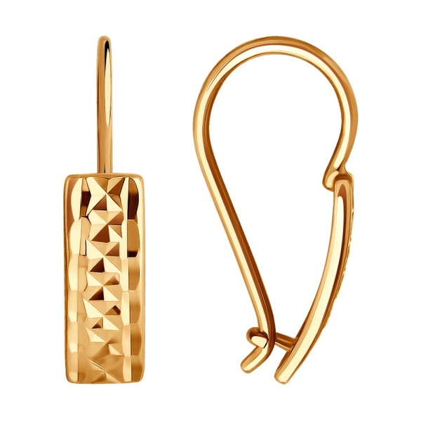 Серьги из красного золота