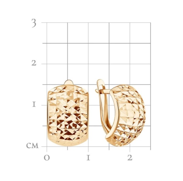 Серьги из красного золота