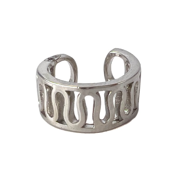 Серьги каффы из серебра