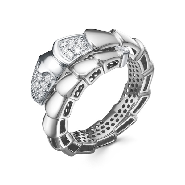 Кольцо из белого золота с бриллиантами